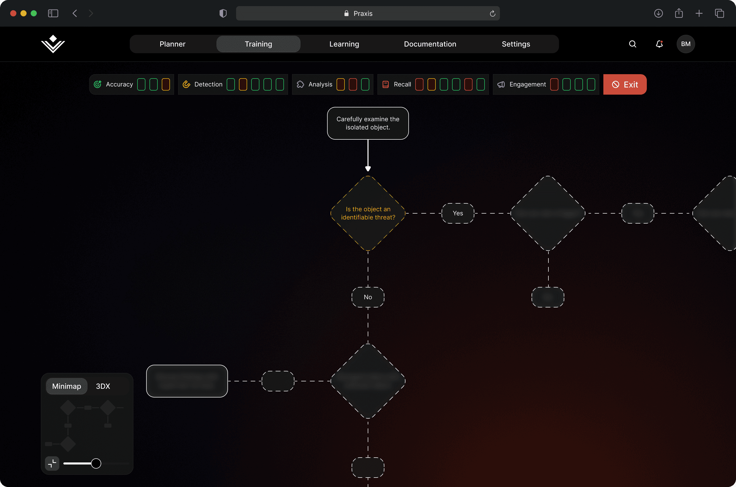 Praxis training workflow diagram